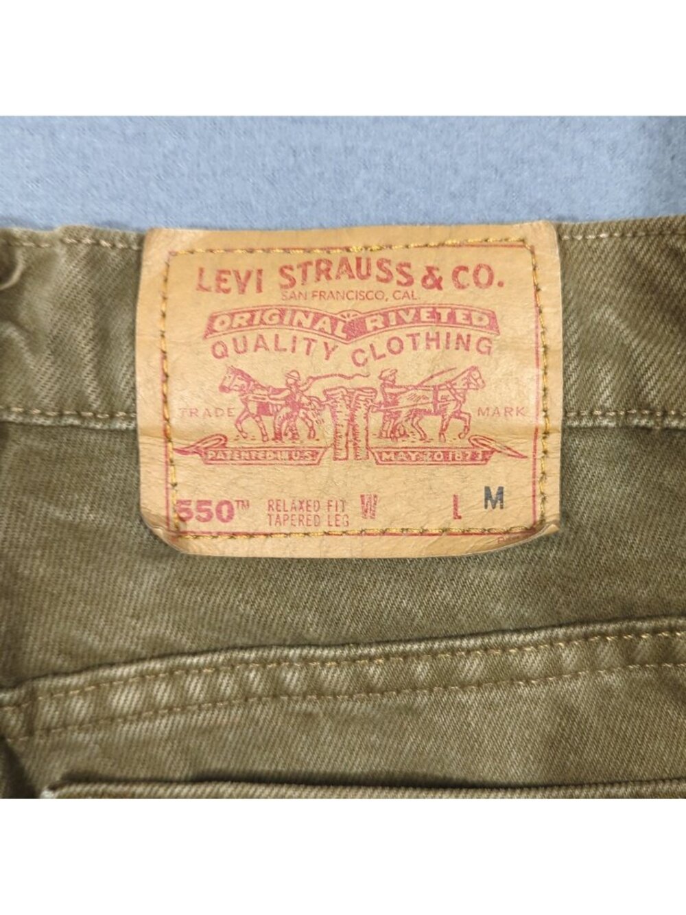 Levi's VTG Jeans Women's 10 Reg M Green 550 Relaxed Fit Tapered Leg Made In USA